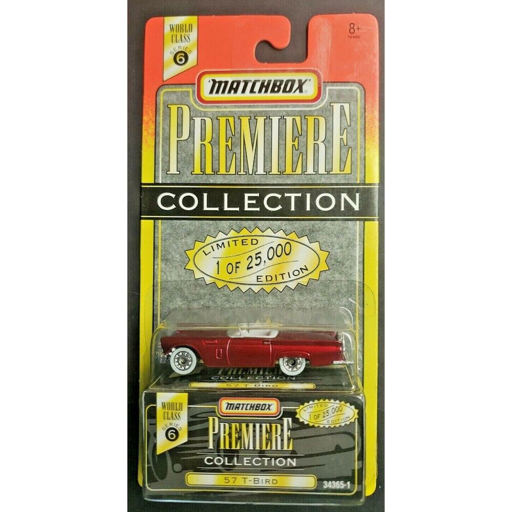 1995 Matchbox‎ Premiere Collection 1957 Ford Thunderbird TBird Series 6 Red HW5